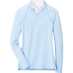 Peter Millar Womens Sugar Stripe Perth Layer Golf Pullover