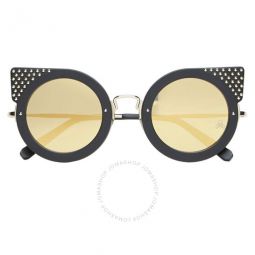 Katy Gold Mirrored Cat Eye Ladies Sunglasses