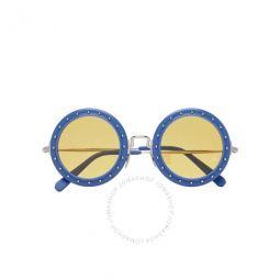 Olivia Yellow Round Ladies Sunglasses