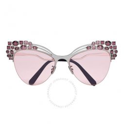 Crystal Pink Cat Eye Ladies Sunglasses