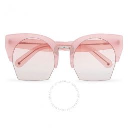 Statement Rose Pink Mirror Geometric Ladies Sunglasses