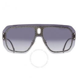 Grey Gradient Shield Unisex Sunglasses