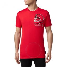 Skull Outline Round Neck T-Shirt, Size 4XL