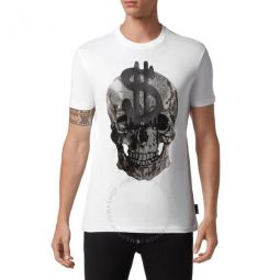 Skull Printed Round Neck T-Shirt, Size XX-Large