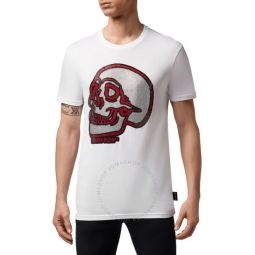 Round Neck Crystal Skull T-Shirt, Size Large