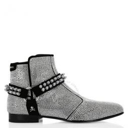 Studded Low Flat Ankle Boots, Brand Size 43 ( US Size 10 )