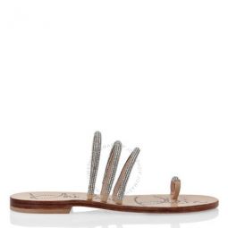 Crystal Strap Flat Sandals, Brand Size 36 ( US Size 6 )