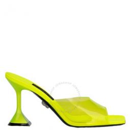 Ladies PVC Strap Mid-Heel Sandals, Brand Size 38 ( US Size 8 )