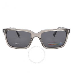 Polarized Grey Rectangular Mens Sunglasses
