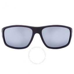 Polarized Grey Wrap Mens Sunglasses