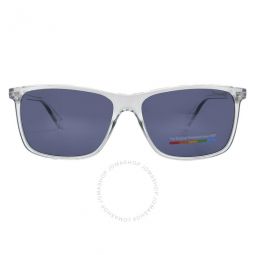 Polarized Blue Rectangular Mens Sunglasses