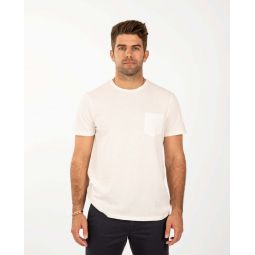 Custom Slim Fit Jersey Pocket T Shirt - Deckwash White