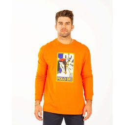 Longsleeve Polo Ski Graphic Shirt - Orange