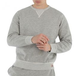 Mens Grey Vintage Plain Felpe Long Sleeve Sweatshirt, Size Large