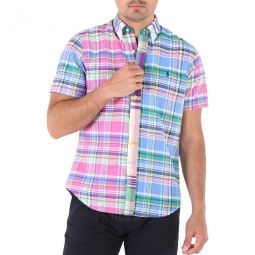 Mens Multi Funmix Striped Oxford Shirt, Size X-Small