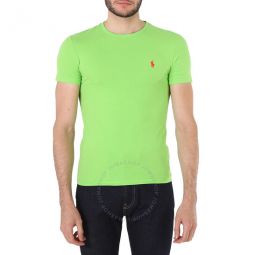 Mens Green Logo Embroidered Short-sleeve T-shirt, Size X-Small