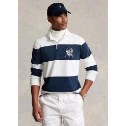 Polo Ralph Lauren Mens Classic Fit Crest Striped Rugby Shirt