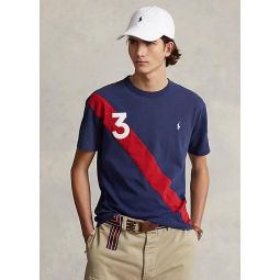 Polo Ralph Lauren Mens Classic Fit Banner- Stripe Jersey T- Shirt
