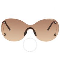 Brown Gradient Shield Unisex Sunglasses