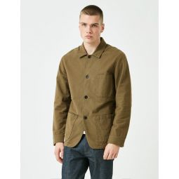 Pinheiro Brushed Flannel Jacket - Olive Green
