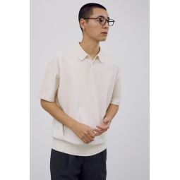Short Sleeve Comfort Knit Polo - Ivory