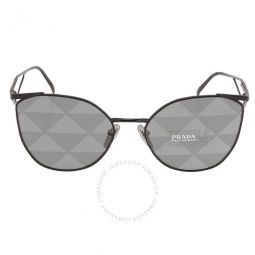 Grey Pattern Silver Irregular Ladies Sunglasses