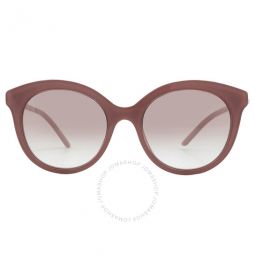 Clear Gradient Brown Round Ladies Sunglasses