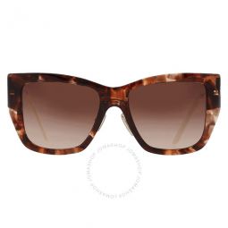 Brown Gradient Square Ladies Sunglasses