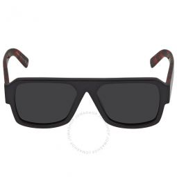 Dark Gray Browline Mens Sunglasses