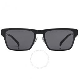 Dark Grey Rectangular Mens Sunglasses