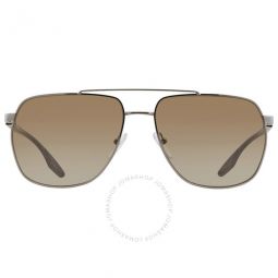 Brown Gradient Navigator Mens Sunglasses