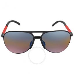 Blue Red Mirror Pilot Mens Sunglasses