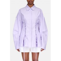 Oxford Laced Button Down - Lilac