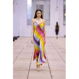 Priscavera Maxi Slip Dress - Rainbow