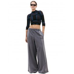 PROTOTYPES Wide leg cotton sweatpants - gray