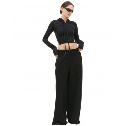 PROTOTYPES Wide leg cotton sweatpants - black