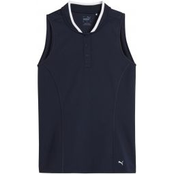 PUMA Womens Range Pique Sleeveless Golf Polo