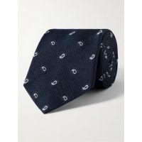 8.5cm Embroidered Silk-Grenadine Tie