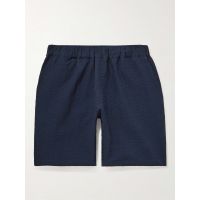 Straight-Leg Cotton-Blend Seersucker Shorts