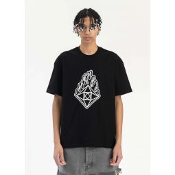 Richgainer Embroidery Diamond T-shirt - Black