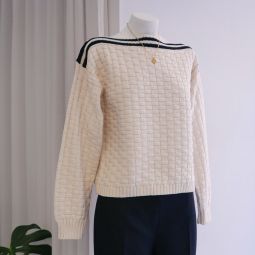 Cress Sweater - Ecru Basketweave