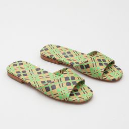 Mer Sandal - Green Picnic Check