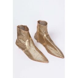 Pimm Bootie Tiny Punched Boots - Gold