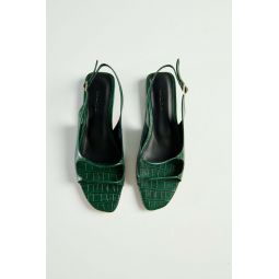 Veluza Sandal - Green Croc