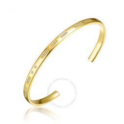 14K Gold Plated Cubic Zirconia Cuff Bracelet