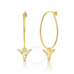 14k Gold Plated Cubic Zirconia Hoop Earrings