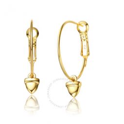 14k Gold Plated Cubic Zirconia Heart Hoop Earrings