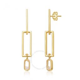 14k Gold Plated Cubic Zirconia Drop Earrings