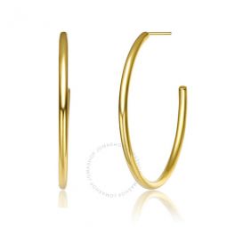 14k Gold Plated Large Open Hoop Earrings