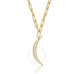 14K Gold Plated Cubic Zirconia Charm Necklace